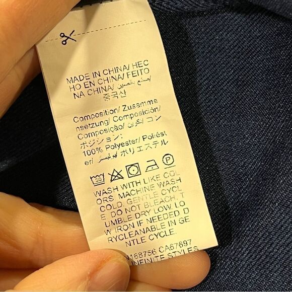 SHEIN Curve casual v-neck short sleeve Navy Blue a-line Dress - Picture 11 of 14